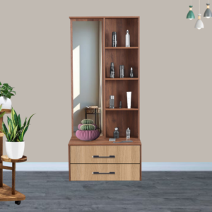 Dressing Unit in Walnut Finish With Mirror Storage