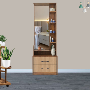 Dressing Unit in Walnut Finish With Mirror Storage