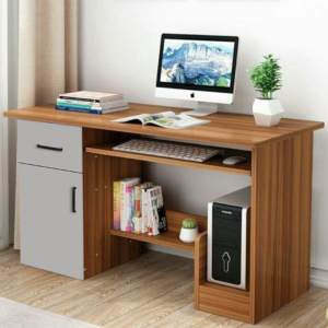 Writing Table  Study Table In Wooden & Light Grey Colour