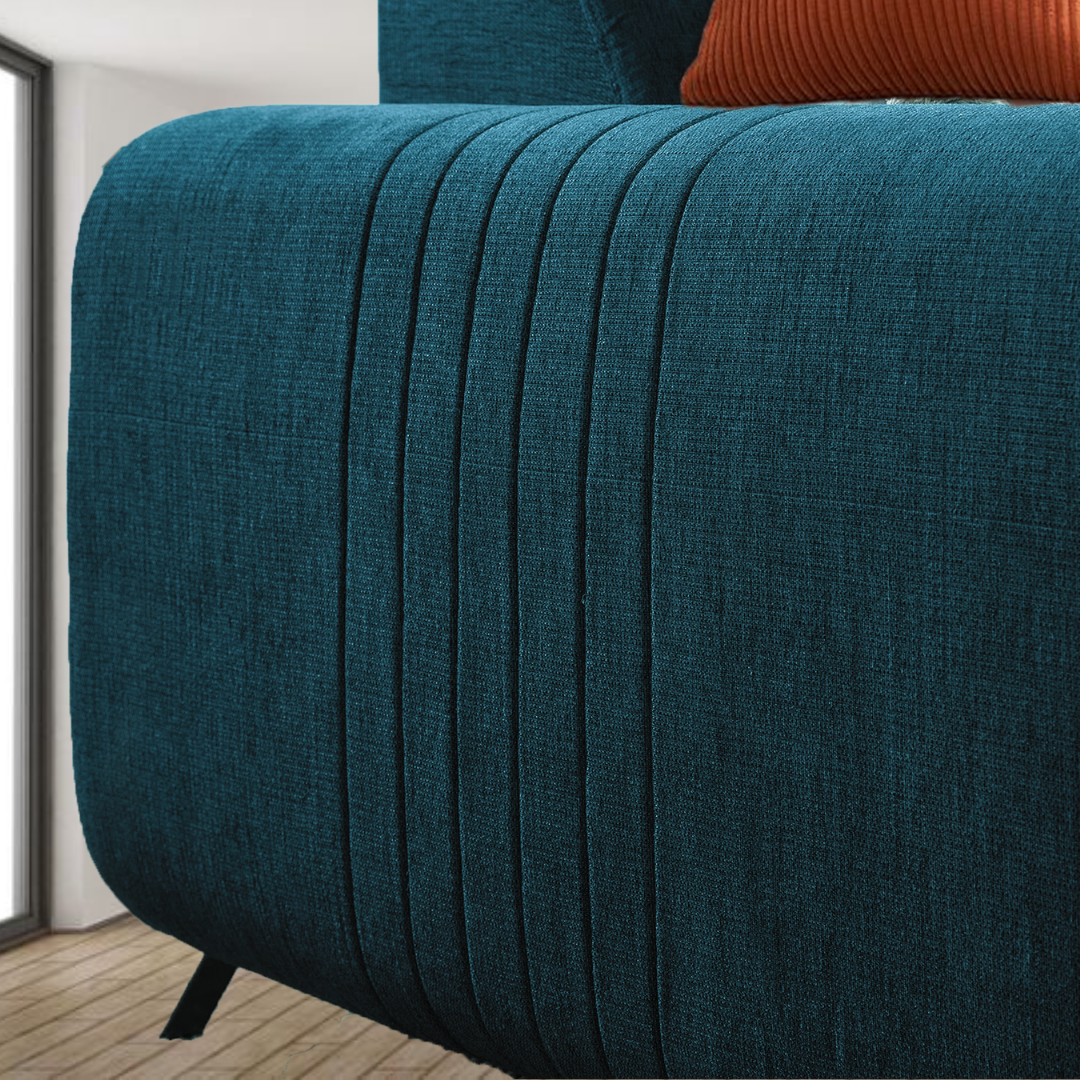 3 Seater Sofa in Parrot Blue Color - Image 2