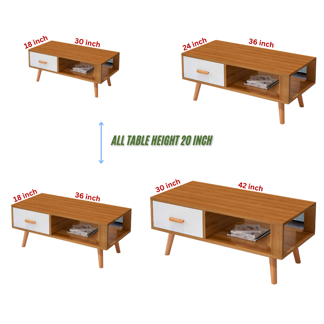 CoffeeCentre Table In Natural Wooden Finish - Image 3
