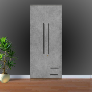 2 Openable Door Wardrobe With 2 External Drawer